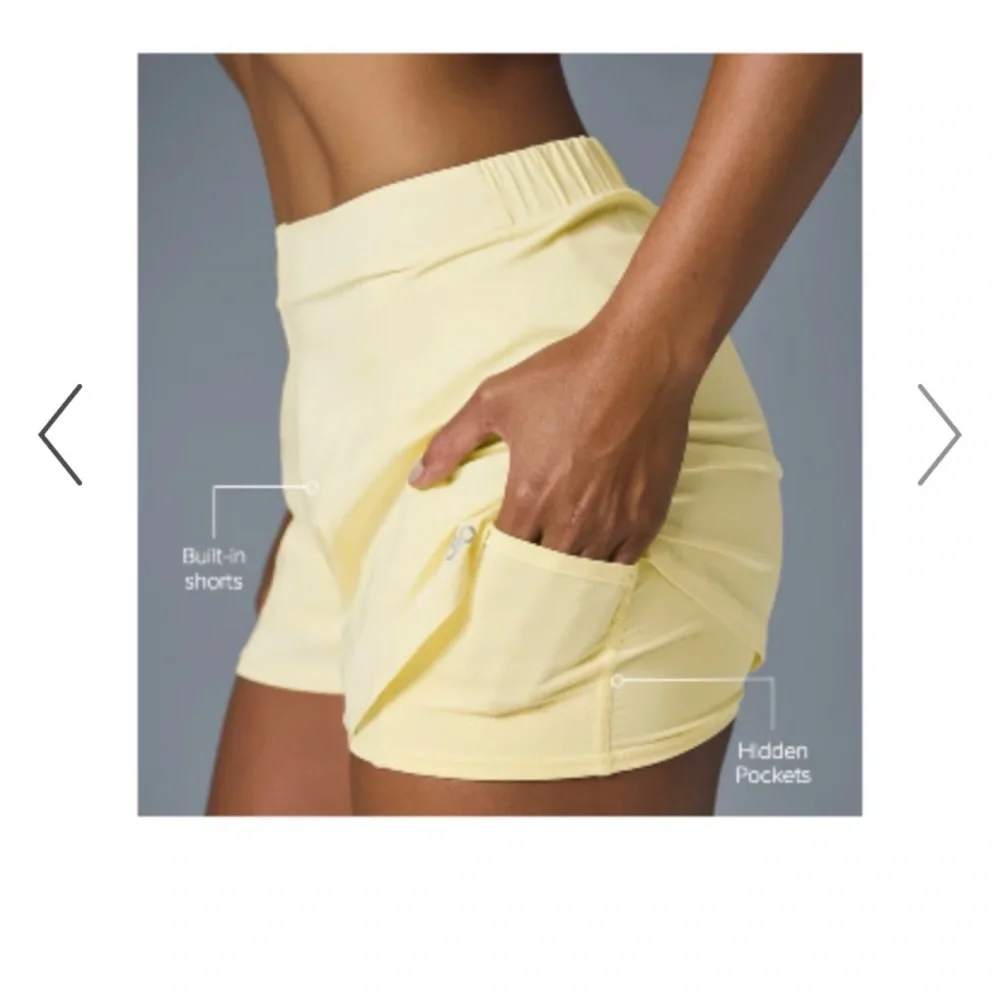 Alo yoga Tiebreaker Short Nwot lemon yellow rare active casual classic fall